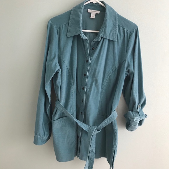 Dress barn corduroy teal blue jacket - Picture 1 of 8